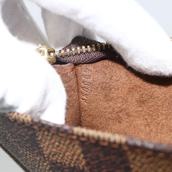 LOUIS VUITTON Damier Ebene Marais Pouch LV Auth YKZ256A