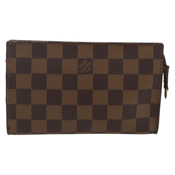 LOUIS VUITTON Damier Ebene Marais Pouch LV Auth YKZ256A