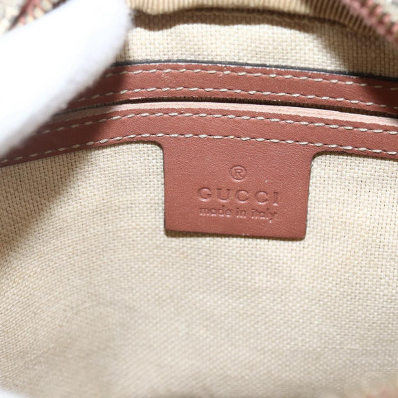 GUCCI GG Supreme Shoulder Bag PVC Beige Gold 233268 Auth YKZ260