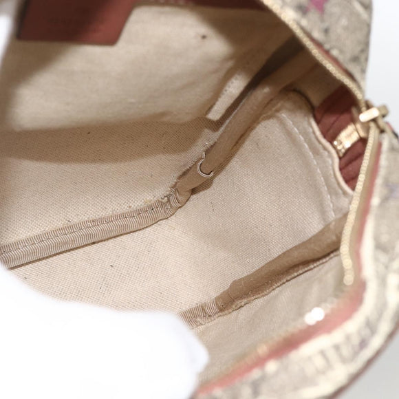 GUCCI GG Supreme Shoulder Bag PVC Beige Gold 233268 Auth YKZ260