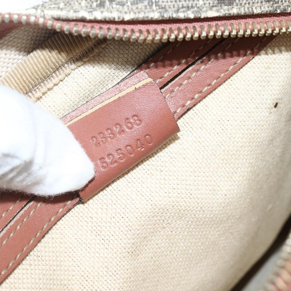 GUCCI GG Supreme Shoulder Bag PVC Beige Gold 233268 Auth YKZ260