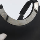 CELINE Tote Bag Leather Black Silver Auth YKZ261A-14