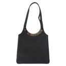 CELINE Tote Bag Leather Black Silver Auth YKZ261A-2