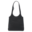 CELINE Tote Bag Leather Black Silver Auth YKZ261A-3