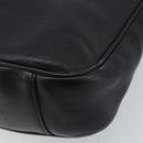 GUCCI Bamboo Hand Bag Leather Black Gold 001 1638 3754 Auth YKZ262-14