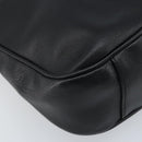 GUCCI Bamboo Hand Bag Leather Black Gold 001 1638 3754 Auth YKZ262-15