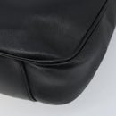 GUCCI Bamboo Hand Bag Leather Black Gold 001 1638 3754 Auth YKZ262-16