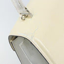 FENDI Hand Bag Patent leather Ivory Silver Auth YKZ263-9
