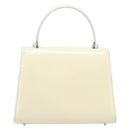 FENDI Hand Bag Patent leather Ivory Silver Auth YKZ263-2