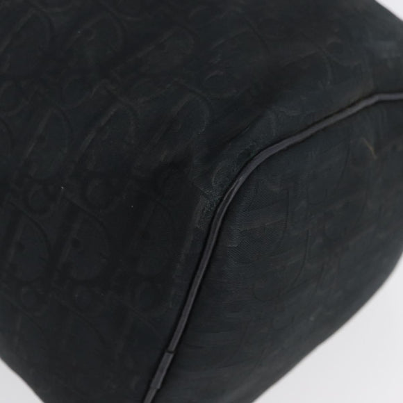 Christian Dior Trotter Canvas Hand Bag Black Auth YKZ265