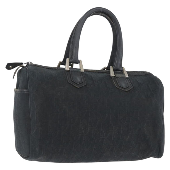 Christian Dior Trotter Canvas Hand Bag Black Auth YKZ265
