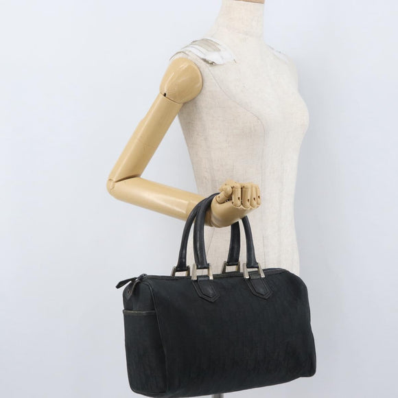 Christian Dior Trotter Canvas Hand Bag Black Auth YKZ265