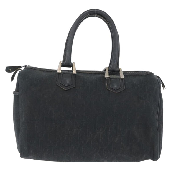 Christian Dior Trotter Canvas Hand Bag Black Auth YKZ265