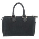 Christian Dior Trotter Canvas Hand Bag Black Auth YKZ265-2