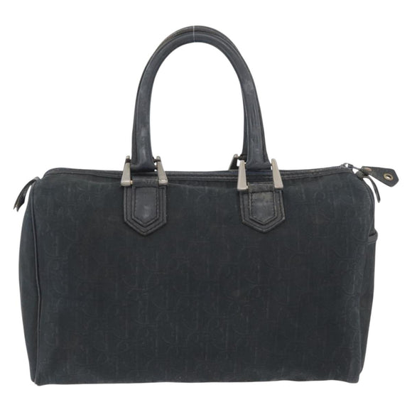 Christian Dior Trotter Canvas Hand Bag Black Auth YKZ265