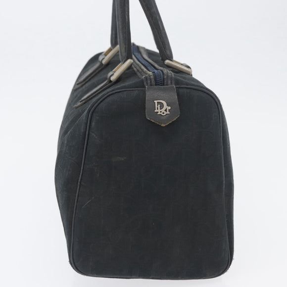 Christian Dior Trotter Canvas Hand Bag Black Auth YKZ265