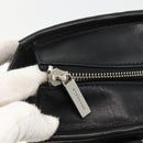 BURBERRY Nova Check Hand Bag Wool Black Auth YKZ271A-14