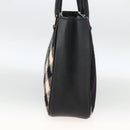 BURBERRY Nova Check Hand Bag Wool Black Auth YKZ271A-5