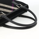 BURBERRY Nova Check Hand Bag Wool Black Auth YKZ271A-7
