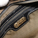 FENDI Zucca Canvas Hand Bag Black Brown Auth YKZ272-17