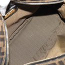 FENDI Zucca Canvas Hand Bag Black Brown Auth YKZ272-11