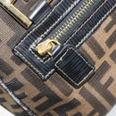 FENDI Zucca Canvas Hand Bag Black Brown Auth YKZ272-22