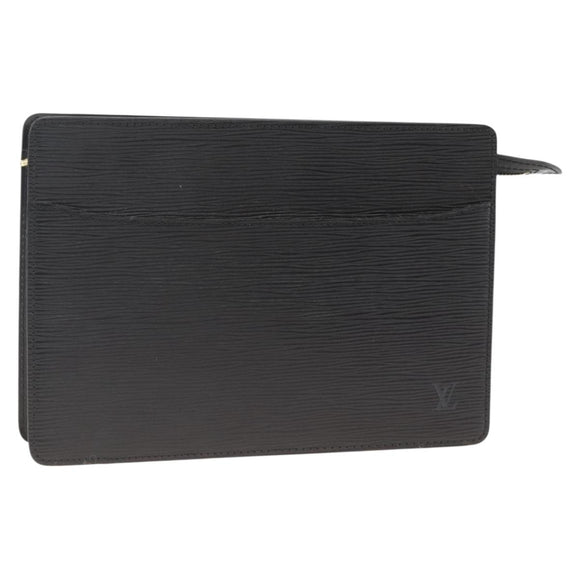 LOUIS VUITTON Epi Pochette Homme Clutch Bag Black M52522 LV Auth YKZ275