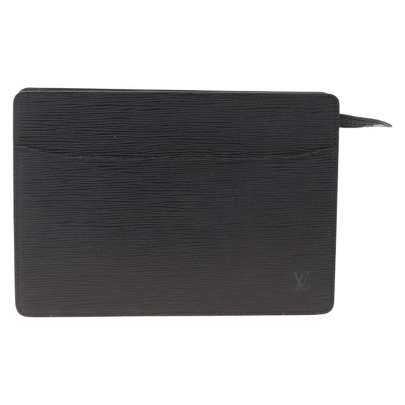 LOUIS VUITTON Epi Pochette Homme Clutch Bag Black M52522 LV Auth YKZ275