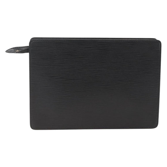 LOUIS VUITTON Epi Pochette Homme Clutch Bag Black M52522 LV Auth YKZ275