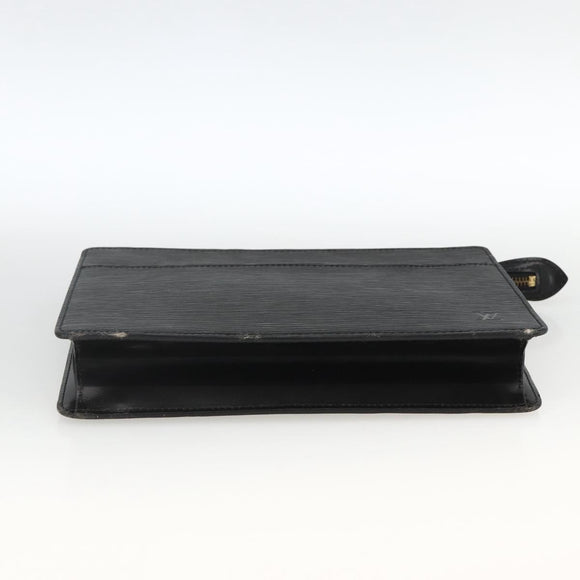 LOUIS VUITTON Epi Pochette Homme Clutch Bag Black M52522 LV Auth YKZ275