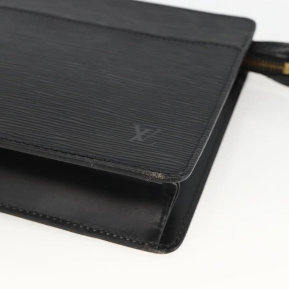 LOUIS VUITTON Epi Pochette Homme Clutch Bag Black M52522 LV Auth YKZ275