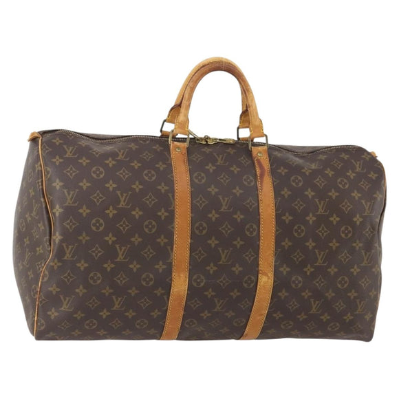 LOUIS VUITTON Monogram Keepall 55 Boston Bag M41424 LV Auth YKZ276