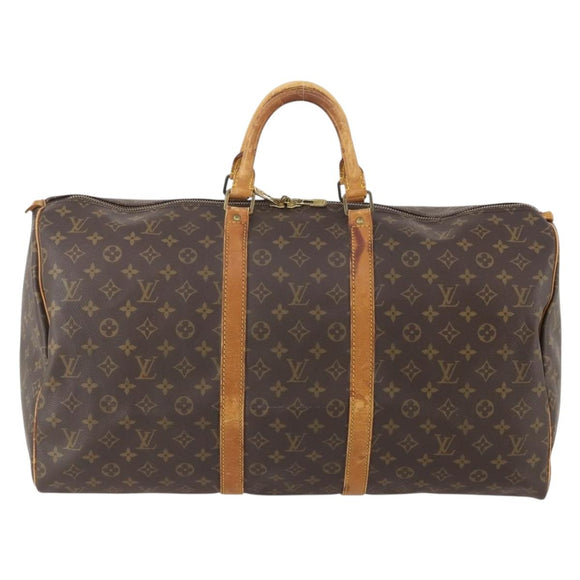 LOUIS VUITTON Monogram Keepall 55 Boston Bag M41424 LV Auth YKZ276