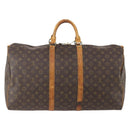 LOUIS VUITTON Monogram Keepall 55 Boston Bag M41424 LV Auth YKZ276-2