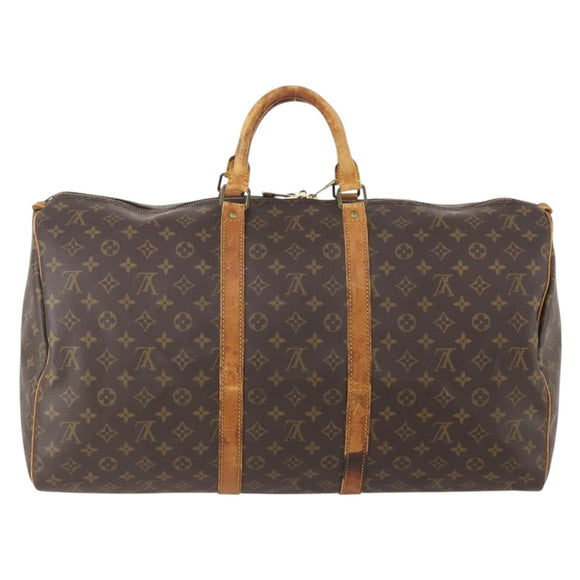 LOUIS VUITTON Monogram Keepall 55 Boston Bag M41424 LV Auth YKZ276