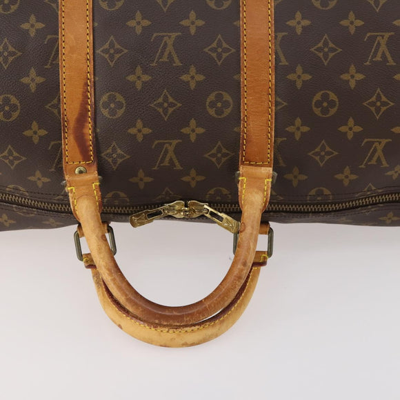 LOUIS VUITTON Monogram Keepall 55 Boston Bag M41424 LV Auth YKZ276