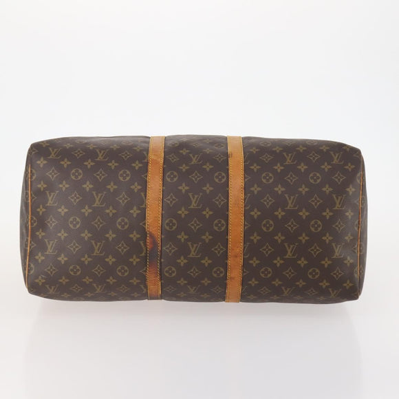 LOUIS VUITTON Monogram Keepall 55 Boston Bag M41424 LV Auth YKZ276