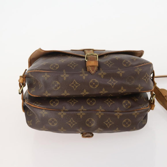 LOUIS VUITTON Monogram Saumur 30 Shoulder Bag M42256 LV Auth YKZ280
