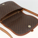 CELINE Macadam Canvas Shoulder Bag PVC Leather Brown Gold Auth YKZ286-17
