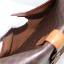 CELINE Macadam Canvas Shoulder Bag PVC Leather Brown Gold Auth YKZ286-23