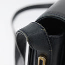 GUCCI Shoulder Bag Leather Navy Gold Auth YKZ288-10