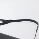 GUCCI Shoulder Bag Leather Navy Gold Auth YKZ288-8