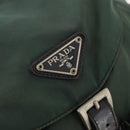 PRADA Backpack Nylon Green Silver Auth YKZ295-20