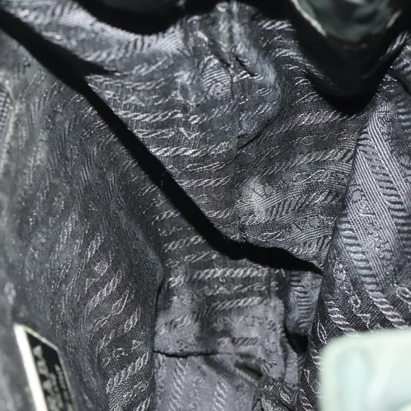 PRADA Backpack Nylon Green Silver Auth YKZ295