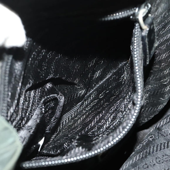 PRADA Backpack Nylon Green Silver Auth YKZ295