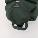 PRADA Backpack Nylon Green Silver Auth YKZ295-6