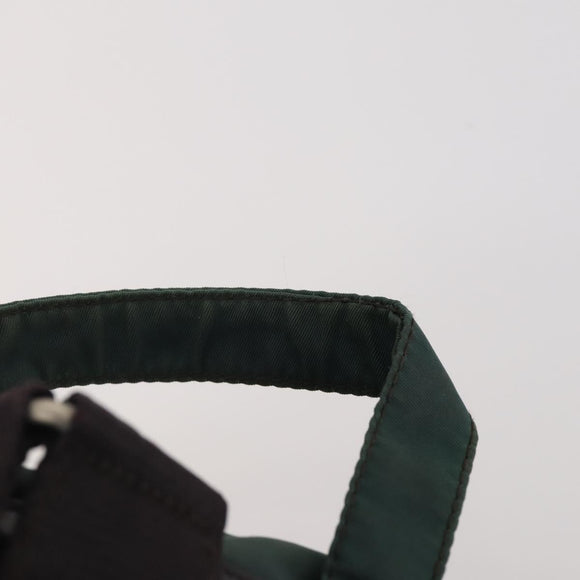 PRADA Backpack Nylon Green Silver Auth YKZ295