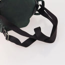 PRADA Backpack Nylon Green Silver Auth YKZ295-8