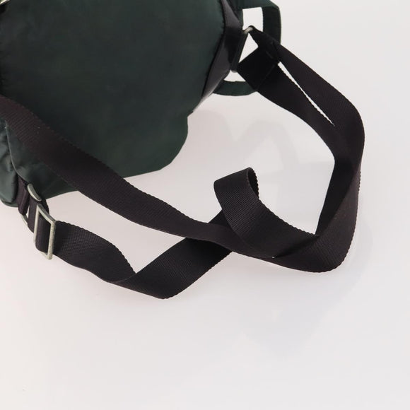PRADA Backpack Nylon Green Silver Auth YKZ295