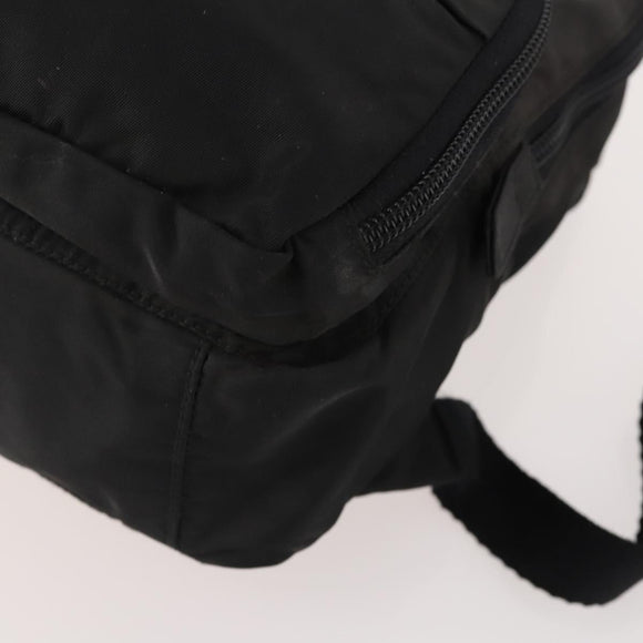 PRADA Backpack Nylon Black Silver Auth YKZ299